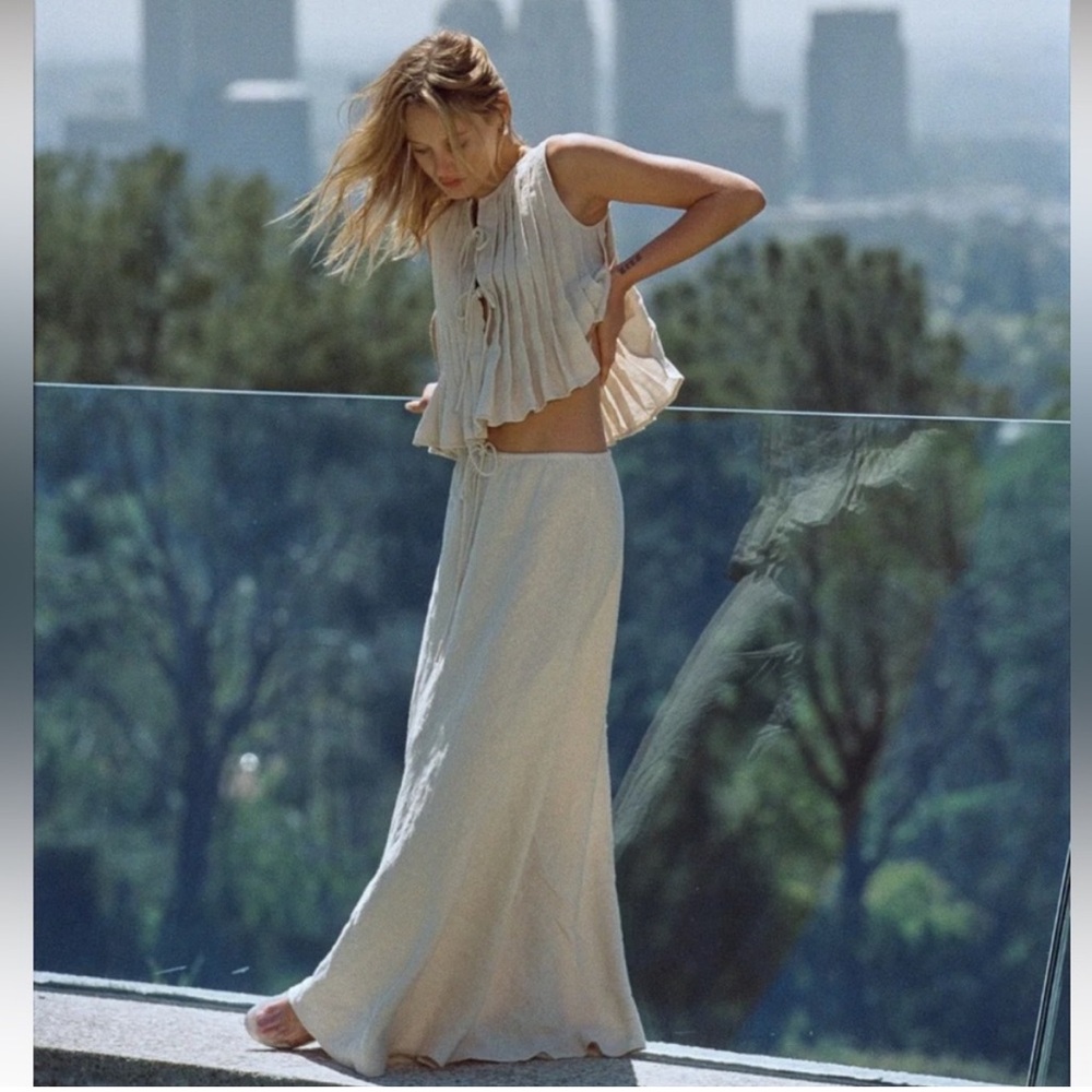 SET - VRG GRL linen maxi skirt and top